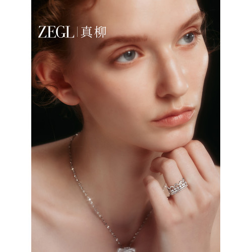 ZEGL真柳設計師芭蕾系列花朵戒指女小衆設計輕奢春夏珍珠食指戒子