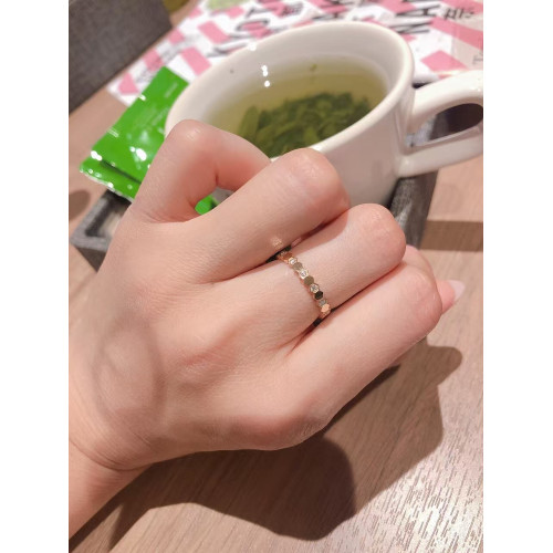 超閃24k金韓系輕奢時尚高級感百搭個性別致食指環帶鑽蜂巢戒指女