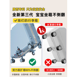 鋁框兒童行李箱可坐騎2026新款拉桿箱女孩20寸小型男孩登機旅行箱