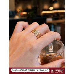 蜜蜂媽手作 金店同款金剛杵戒指女中古精緻氣質指環生日禮物