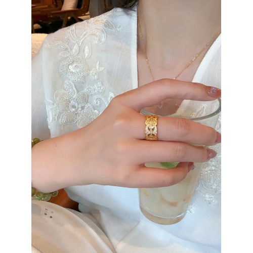 蜜蜂媽手作 金店同款金剛杵戒指女中古精緻氣質指環生日禮物 蜜蜂媽手作 金店同款金剛杵戒指女中古精緻氣質指環生日禮物