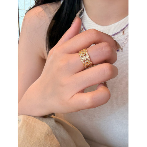 蜜蜂媽手作 金店同款金剛杵戒指女中古精緻氣質指環生日禮物 蜜蜂媽手作 金店同款金剛杵戒指女中古精緻氣質指環生日禮物