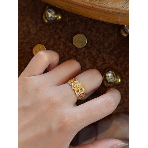 蜜蜂媽手作 金店同款金剛杵戒指女中古精緻氣質指環生日禮物 蜜蜂媽手作 金店同款金剛杵戒指女中古精緻氣質指環生日禮物