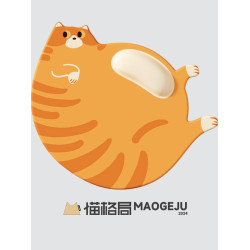 貓格侷滑鼠墊可愛貓貓女護手腕女小號可攜式電腦辦公室桌防滑護墊