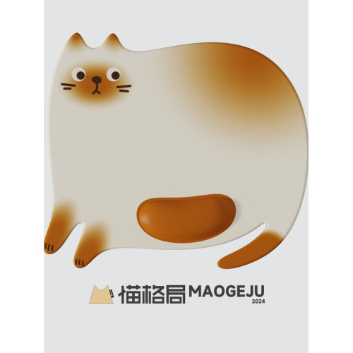 貓格侷滑鼠墊可愛貓貓女護手腕女小號可攜式電腦辦公室桌防滑護墊