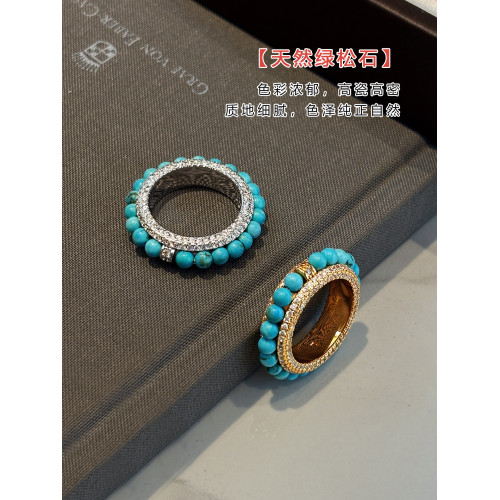 天然綠松石戒指女2026新款爆款藍色小衆設計輕奢高級感中古食指環