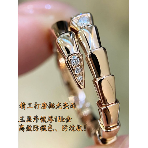 高版本蛇年新款蛇形戒指女輕奢鍍18K玫瑰金小衆設計高級感食指環
