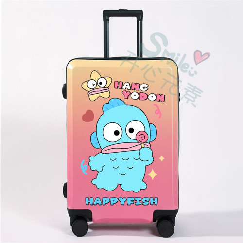 漢頓醜魚卡通拉桿箱26寸旅行箱萬向輪20寸行李箱可愛密碼箱24學生