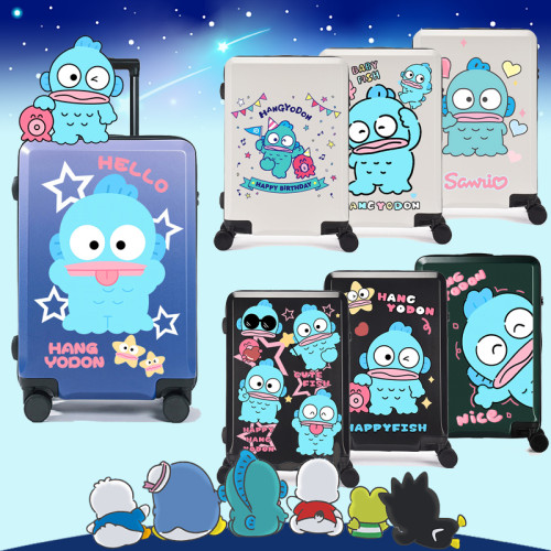漢頓醜魚卡通拉桿箱26寸旅行箱萬向輪20寸行李箱可愛密碼箱24學生
