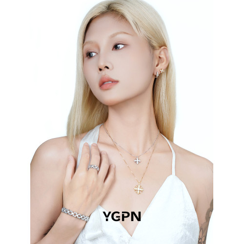 YGPN鳶尾花系列戒指女莫桑鑽原創小衆滿圈設計感復古輕奢開口飾品
