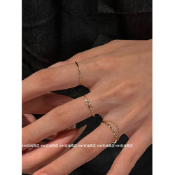 化繁爲簡！極細輕奢精緻曡戴戒指復古百搭輕奢小衆氣質款指戒女