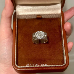 阿斯巴甜 中古鏤空愛心珍珠戒指宮廷風中古小衆設計高級感食指戒