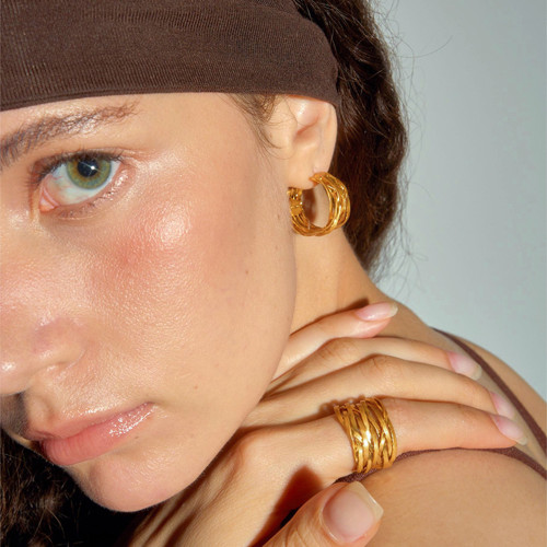 董潔推薦手工編織開口戒指小衆復古時尚設計高級感老錢風食指戒指