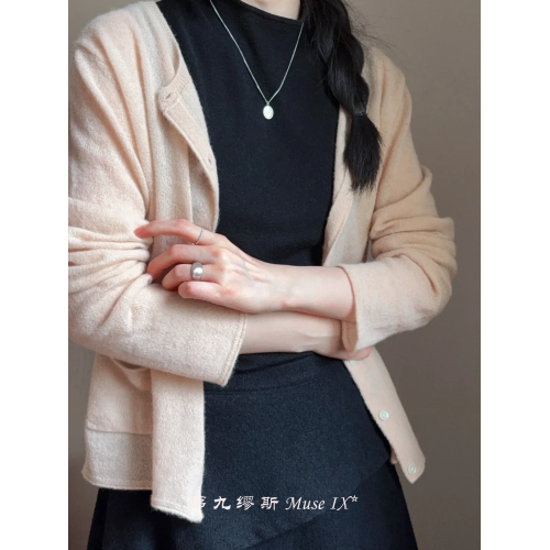 【第九繆斯】兩隻裝！冷淡風銀色拉絲戒指小衆設計高級感極簡指環