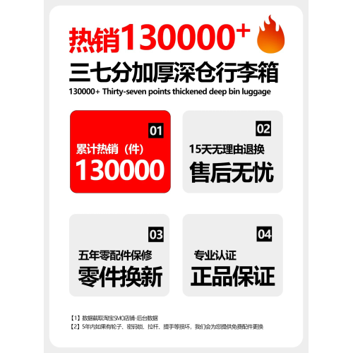 日本SMO/原創50寸超大容量行李箱拉桿箱高顔值旅行箱萬向輪男女款
