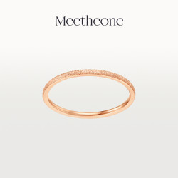 細版磨砂戒指女小衆設計小指尾戒18K玫瑰金高級感關節新款爆款