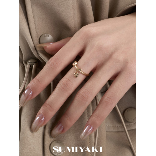 SUMIYAKI 愛鎖芯系列鑰匙輕奢復古戒指組合女