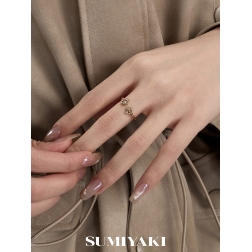SUMIYAKI 愛鎖芯系列鑰匙輕奢復古戒指組合女