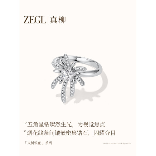 ZEGL設計師火樹銀花系列戒指女小衆日常高級感菸花新款春夏食指環