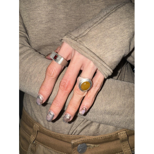 【尋光】老錢風做舊設計橢圓蛋面戒指簡約風個性獨特高級感食指戒 【尋光】老錢風做舊設計橢圓蛋面戒指簡約風個性獨特高級感食指戒