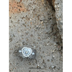 CieloGlim精緻蝴蝶星芒愛心寬版戒指珍珠滴油開口食指戒配飾禮物