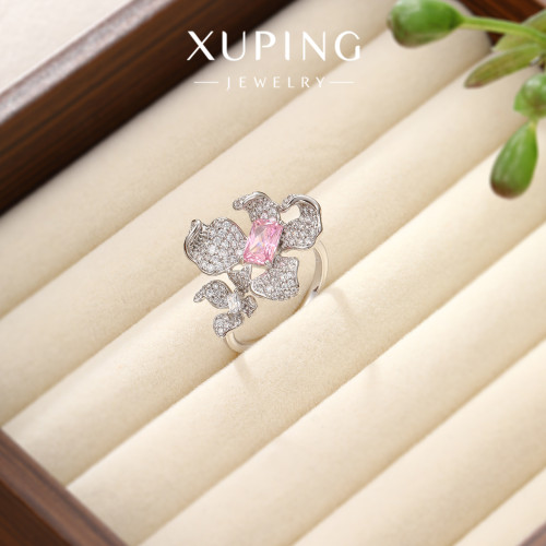 旭平【粉芯】璀璨鳶尾花型戒指時尚重工奢華高級感設計感優雅指環