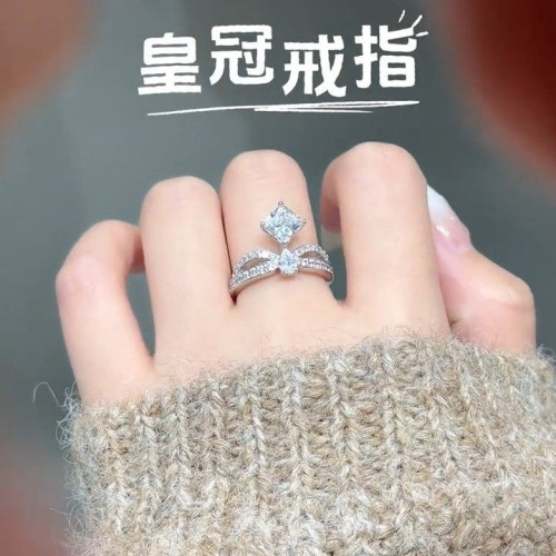 旭平【繁花煇映·加冕】方糖皇冠戒指個性高級感氣質輕奢公主指環