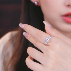 旭平麥穗蛋面戒指鴿子蛋高級感優雅輕奢時尚氣質食指戒易搭指環