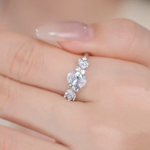 旭平麥穗蛋面戒指鴿子蛋高級感優雅輕奢時尚氣質食指戒易搭指環