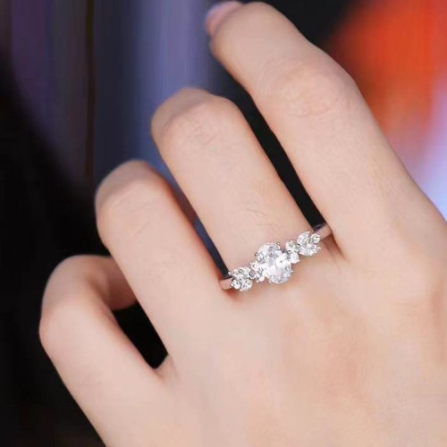 旭平麥穗蛋面戒指鴿子蛋高級感優雅輕奢時尚氣質食指戒易搭指環