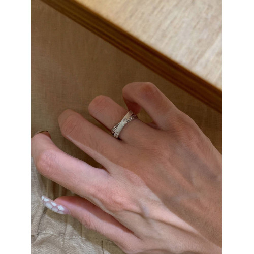 中古vintager超閃星芒雙環戒指女輕奢高級感食指戒小衆設計感指環