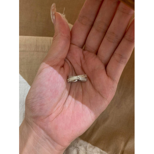 中古vintager超閃星芒雙環戒指女輕奢高級感食指戒小衆設計感指環