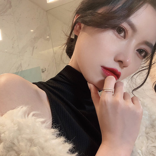 珍珠戒指女2026新款爆款食指環開口素圈輕奢高級感小衆設計裝飾品