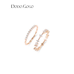 DODOGOGO關節戒指女輕奢小衆設計套戒食指戒網紅時尚個性素圈指環