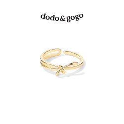 DODOGOGO金屬繩結戒指女可調節ins簡約復古風手飾獨特設計開口戒