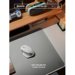 beesir簡約桌面細皮紋純色滑鼠墊皮革辦公電腦桌墊鍵盤墊超大防水
