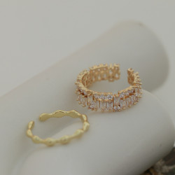 因缺斯汀超仙精緻開口戒指曡戴套裝簡約氣質百搭組合戒指小衆