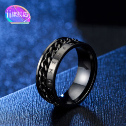 II原創自律解壓鈦鋼戒指男對戒男士男款尾戒情侶潮牌高級感高街男