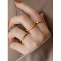 三件套！小衆輕奢簡約ins潮冷淡風磨砂素圈戒指女套裝精緻高級感