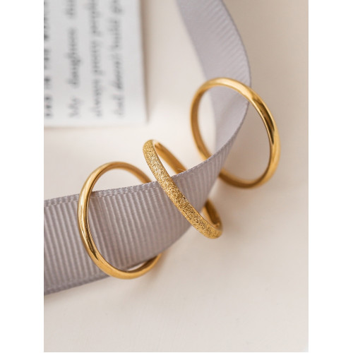 三件套！小衆輕奢簡約ins潮冷淡風磨砂素圈戒指女套裝精緻高級感