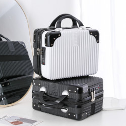 16寸復古手提行李箱新款化妝包14寸小型旅行箱輕便可攜式密碼鎖皮箱