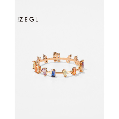 ZEGL日式輕奢彩色戒指女小衆設計春夏新款指環時尚個性食指尾戒