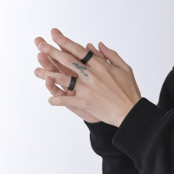 陶瓷戒指男小衆設計女高級感冷淡風素圈黑色情侶對戒2025年新款潮