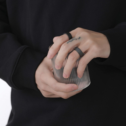 陶瓷戒指男小衆設計女高級感冷淡風素圈黑色情侶對戒2025年新款潮