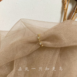 「知更鳥」歌劇院 戒指復古小衆巴洛克少女貓眼石法式開口可調節