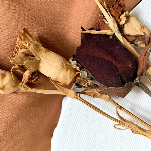 「知更鳥」歌劇院 戒指復古小衆巴洛克少女貓眼石法式開口可調節