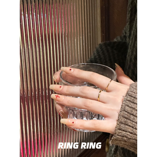 食指細素圈戒指女小衆設計輕奢高級感2026新款爆款曡戴鈦鋼不掉色