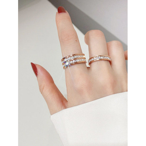 滿天星戒指女小衆設計情侶對戒滿鑽鈦鋼戒指女ins潮冷淡風食指環