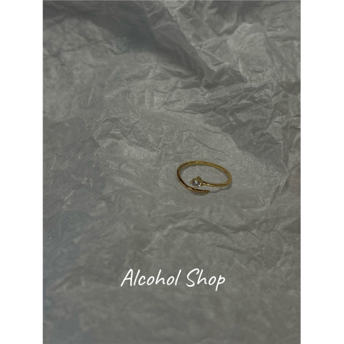 Alcohol Shop自製s925通體鍍銀鋯石精緻小衆極簡流星極細開口尾戒