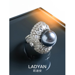 莉迪安大谿地珍珠戒指大顆粒澳白高級感個性氣質開口女2026年新款